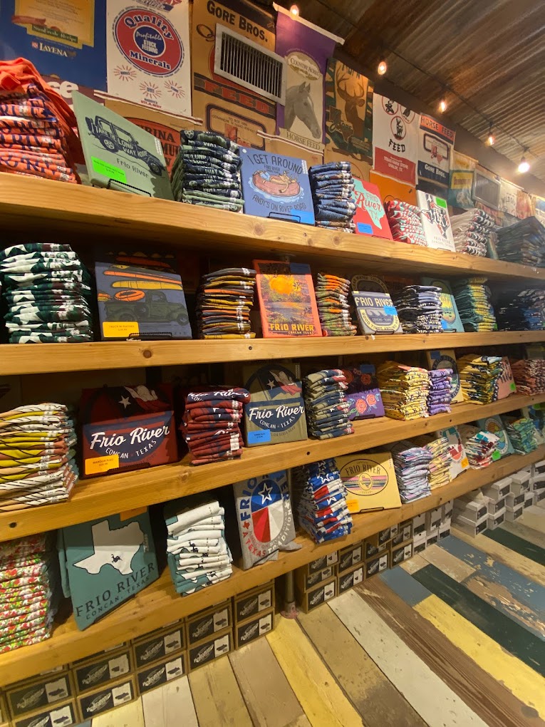 Wall of Tee-shirts at Andy's on River Road
